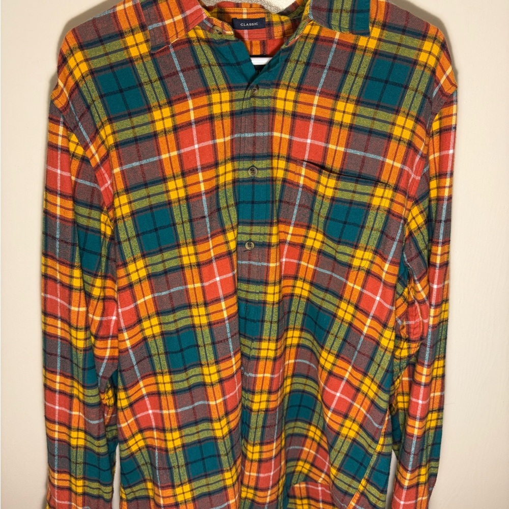 J. Crew Multicolor Plaid Flannel Shirt